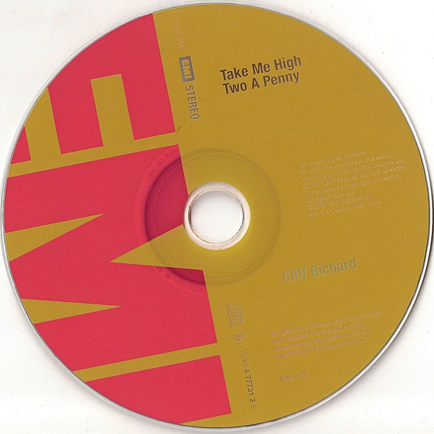 Cliff Richard Take Me High : CD